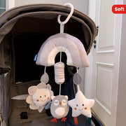 Soft Plush Baby Car Seat Toy Wind Chime for Stroller Crib Attachment