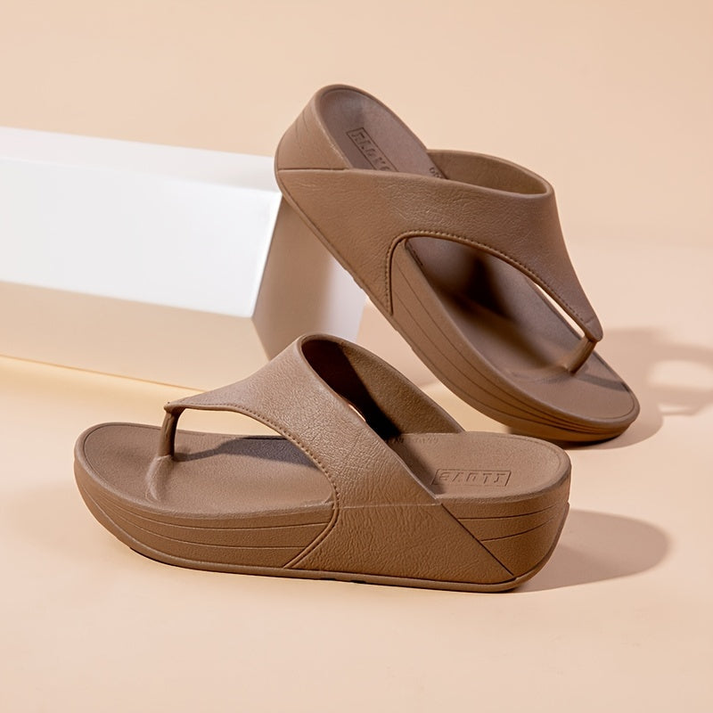 Women's Summer Platform Flip-Flops with Anti-Slip Soft Sole PVC Casual