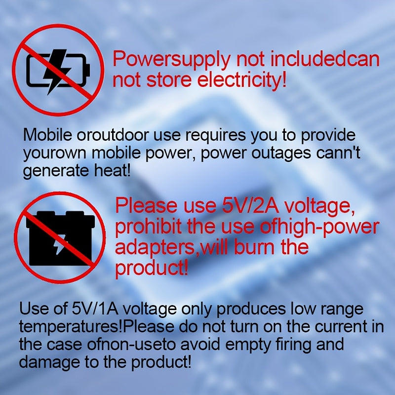 Erkaklar va ayollar uchun sozlanadigan USB qo‘l issitgich va massaj qiluvchi