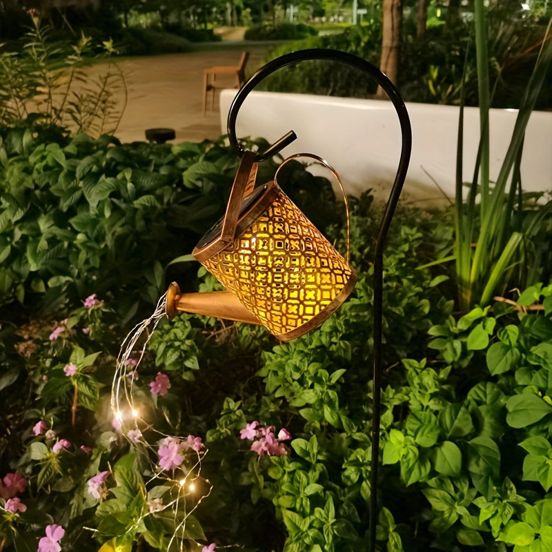 Katta bog' dekoratsiyasi uchun Aqlli Sensorli Quyosh Suv Shishasi Lampasini taqdim etamiz. Shuningdek, Retro Metall Quyosh Yulduz Qozon Lampasi dizaynida ham mavjud. Partiyalar, ta'tillar va ochiq havoda foydalanish uchun mukammal.