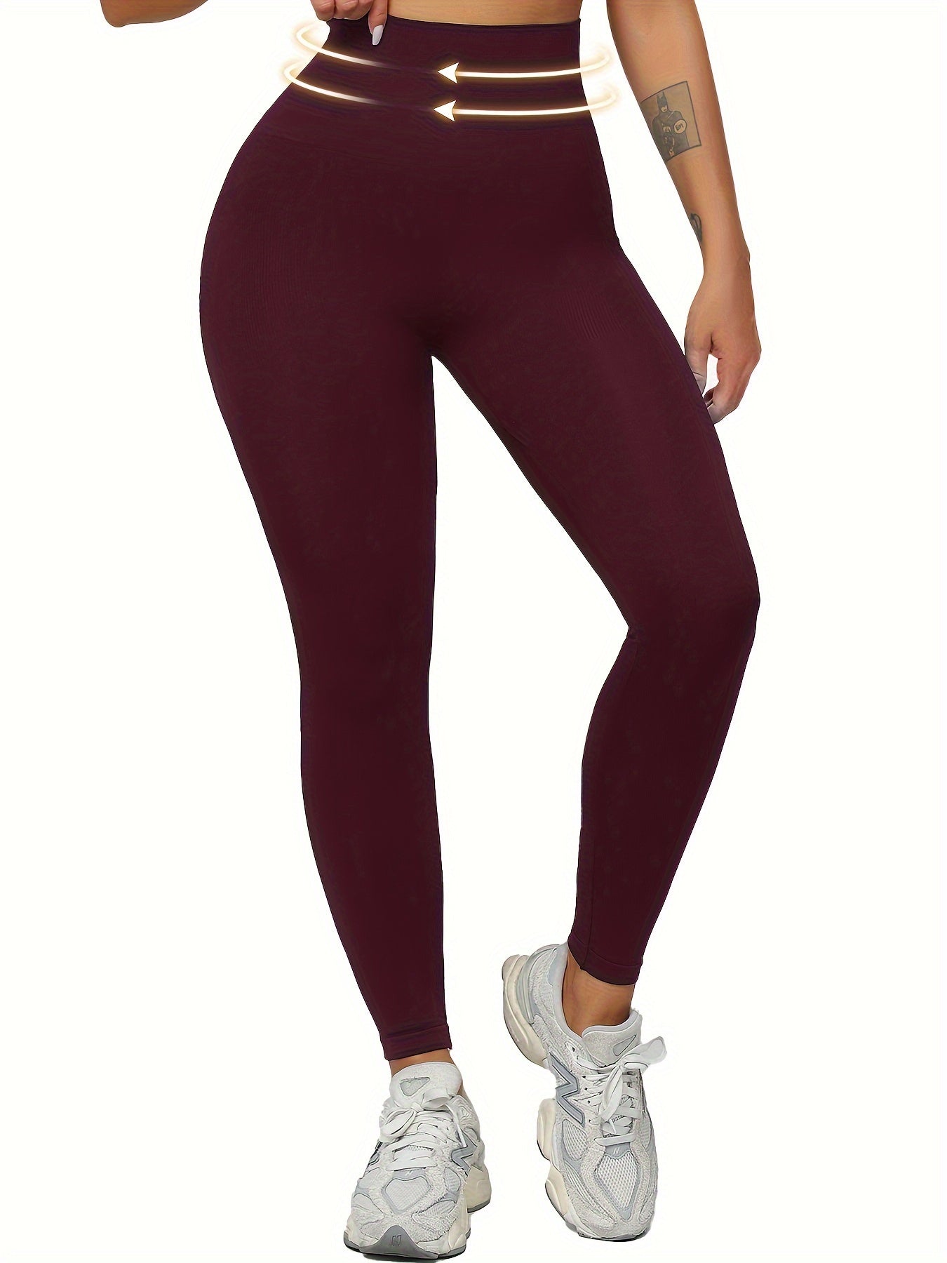 Women's High-Waist Seamless Yoga Leggings Tummy Control Butt Lift Non-See-Through