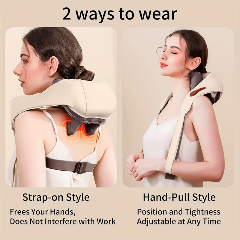 USB orqali zaryadlanadigan massaj yelka va bo'yin massajchisi, chuqur yoğurish uchun 6 ta yumshoq silikon tugmachalar bilan. Uyda, ofisda, sayohatda olib yurish uchun qulay. Ota-onalar va keksa insonlar uchun ajoyib sovg'a.