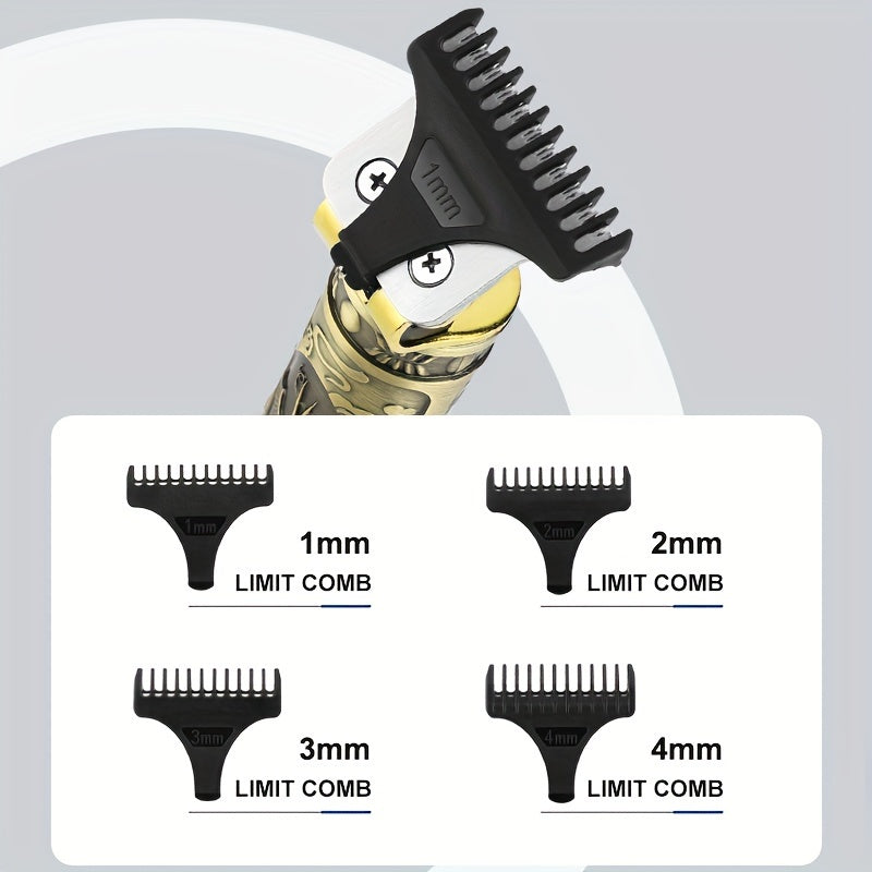 Electric grooming kit with hair clipper shaver nose trimmer 3-piece stainless steel