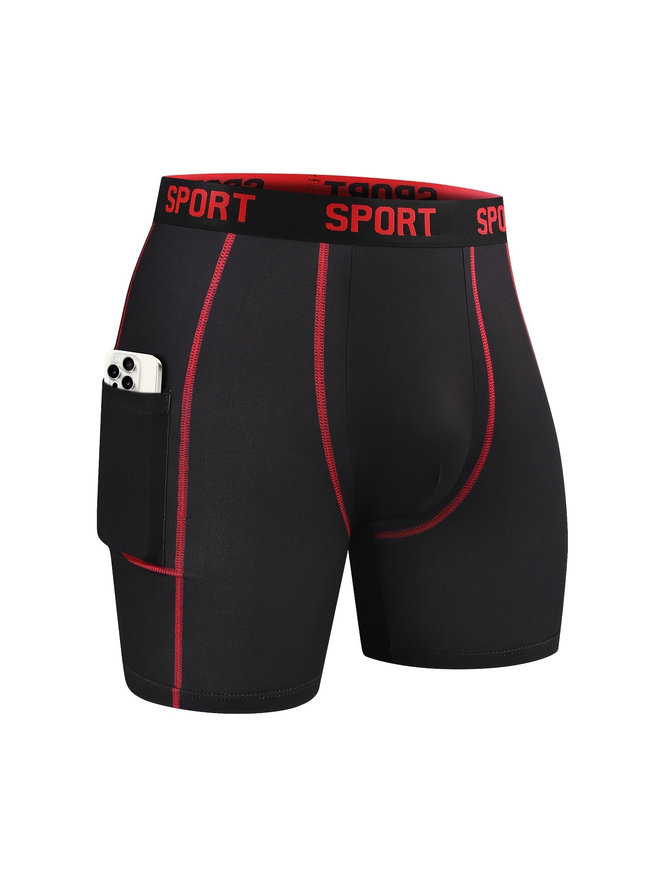 Men's Breathable Stretch Quick-Drying Underwear Set 4 Pack Lightweight Sports Fitness