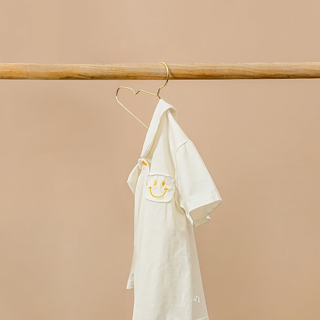 Juego de 10 perchas de metal dorado para ropa de niños para ositos de peluche y muñecas