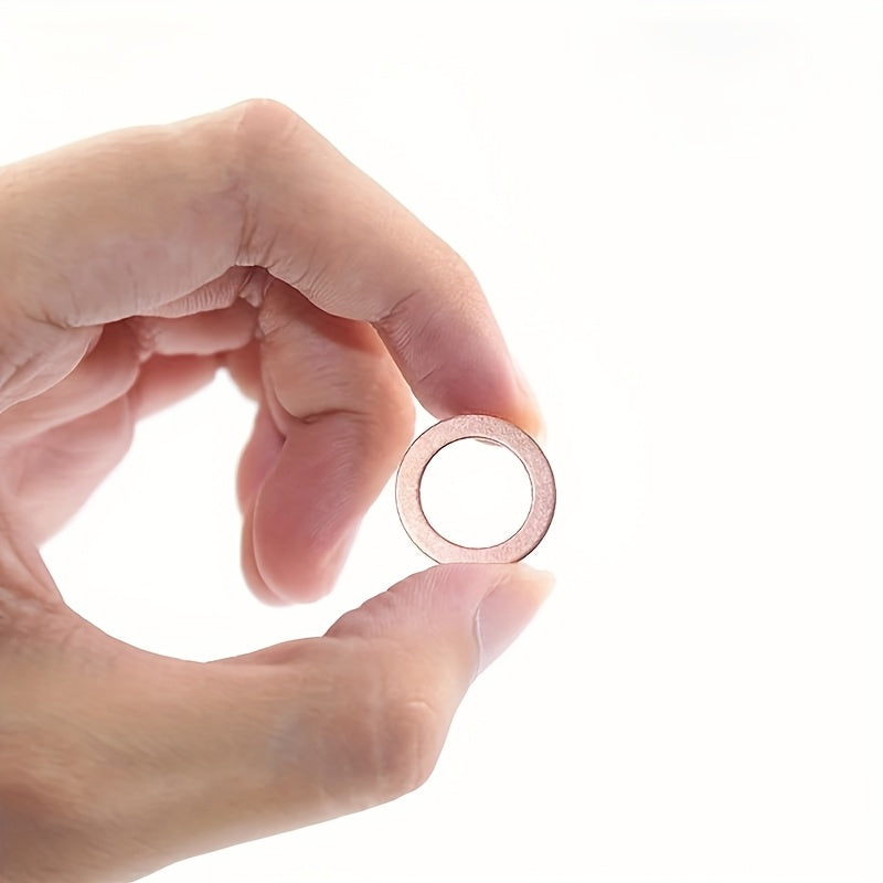 200Pcs Copper Flat Ring Seal Kit Universal Gasket for Automotive Repairs