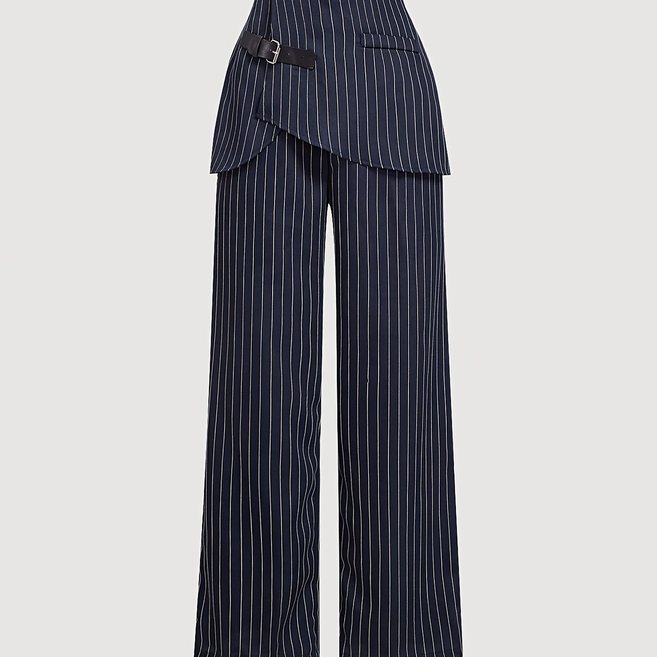 Ayollar uchun tasodifiy chiziqli kulotlar, 97% polyester va 3% spandeksdan tayyorlangan, cho'zilgan oyoqlar va cho'ntaklar bilan, barcha mavsumlar uchun kiyish uchun.