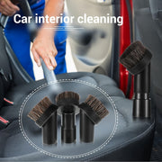 Set of 4 Round Dustproof Vacuum Brushes with Adapter and Soft Bristle Attachments