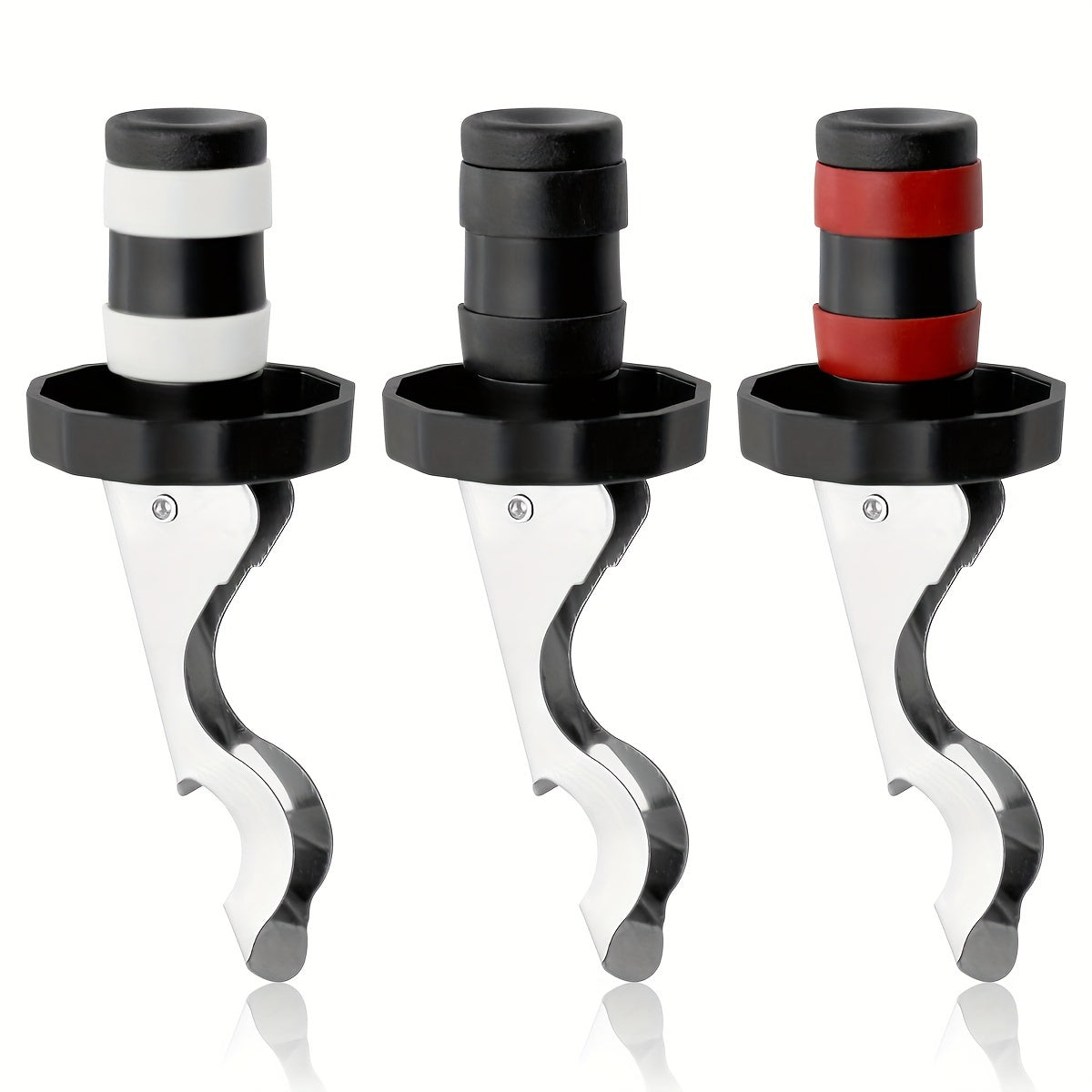 Stainless Steel Wine Stoppers Set for Preserving Freshness Leak-Proof Dishwasher Safe