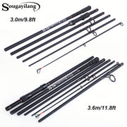 Carp Fishing Rod Lightweight Carbon Fiber 6/7 Section Spinning Bait Casting