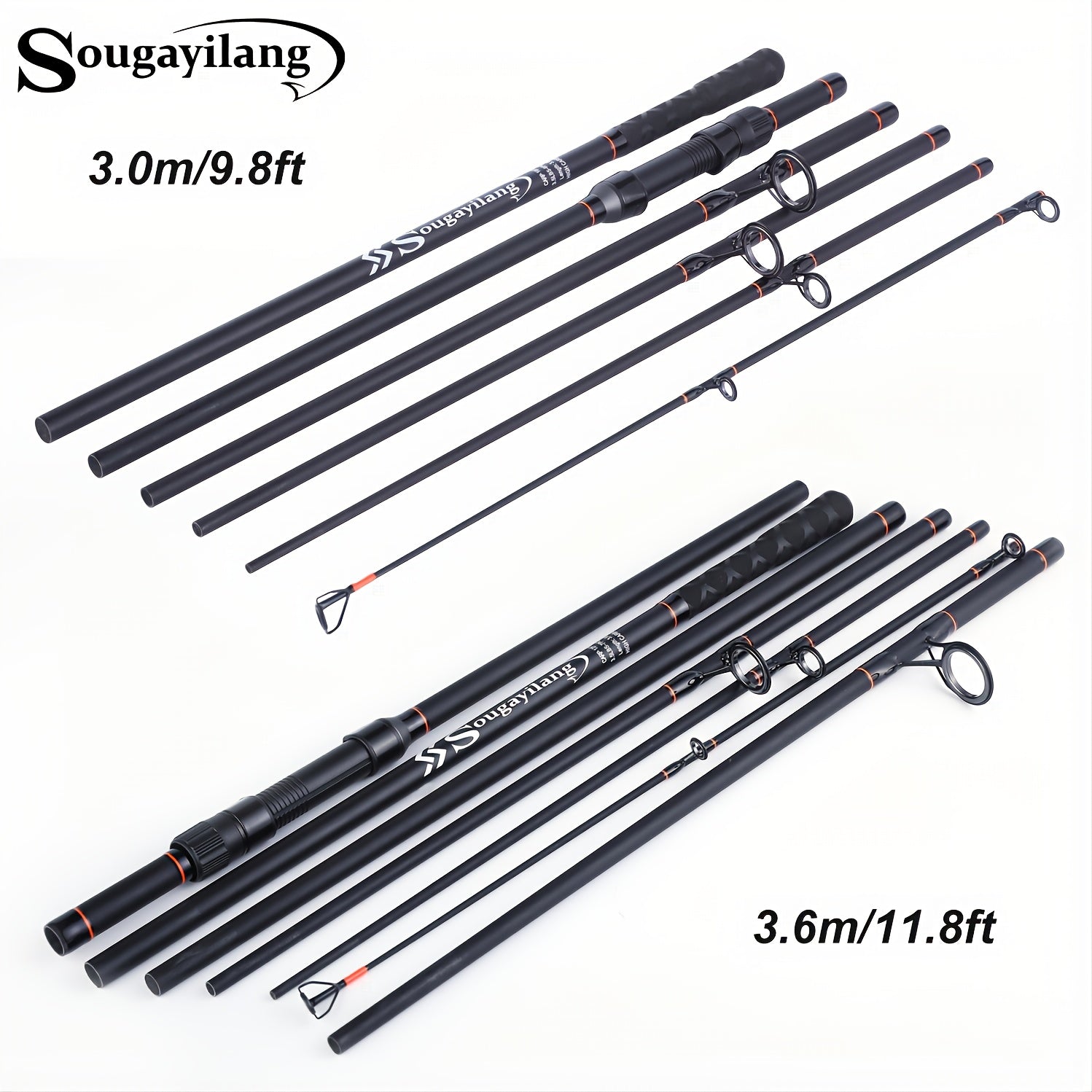 Carp Fishing Rod Lightweight Carbon Fiber 6/7 Section Spinning Bait Casting