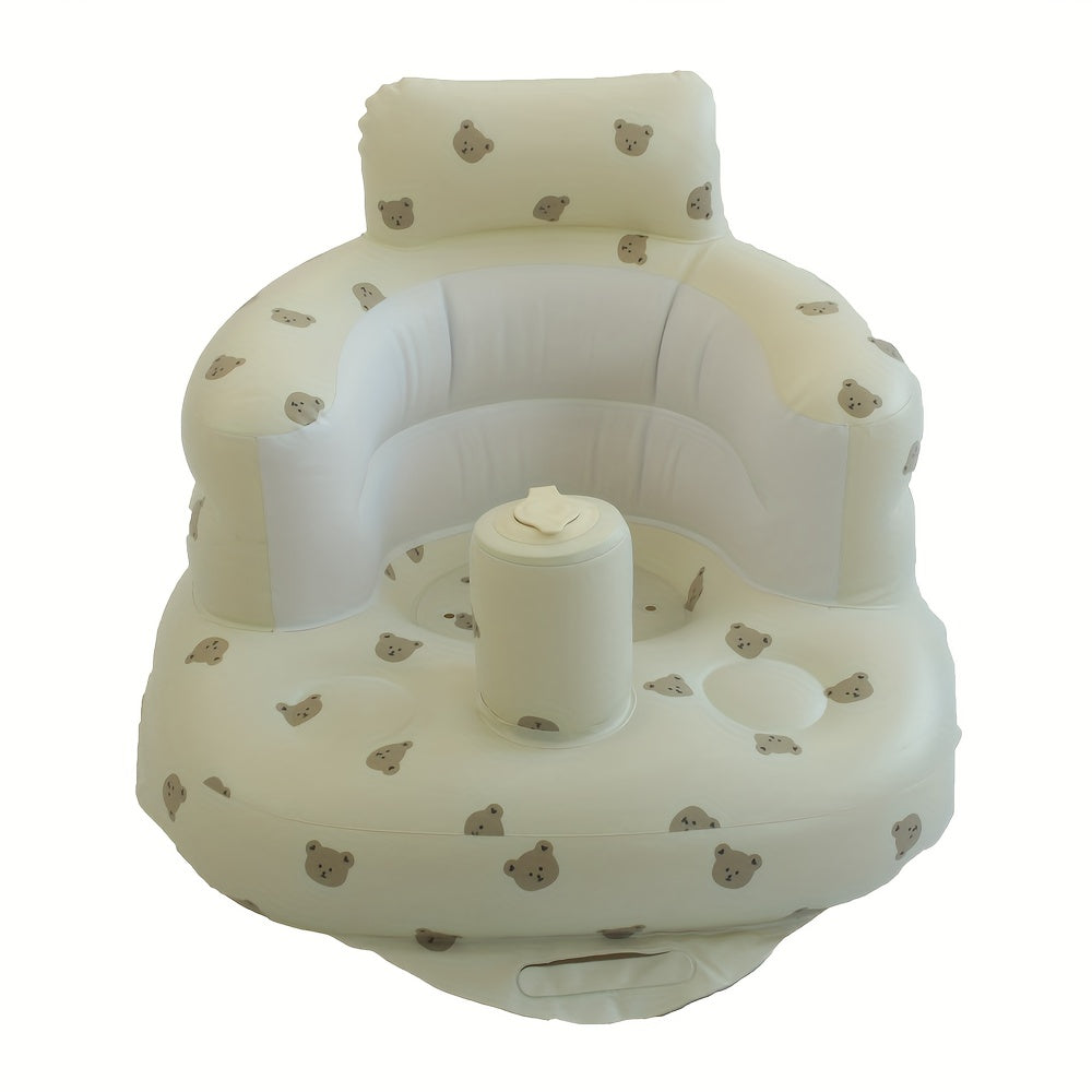Inflatable Seat for Kids Portable Learning Seat with Easy to Clean PVC and 7 Fun Designs