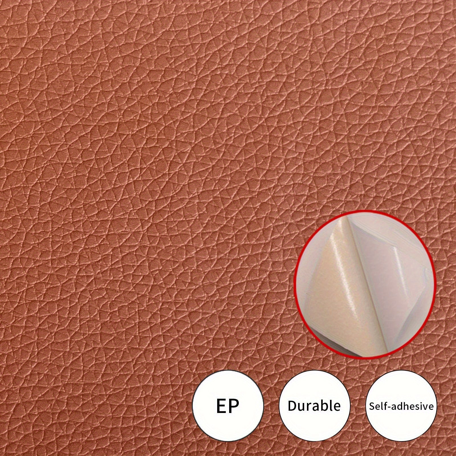 O'z-o'zidan yopishadigan charm ta'mirlash lenti, aralash ranglar, 7.62x152.4cm, mebel, avtomobil o'rindiqlari uchun