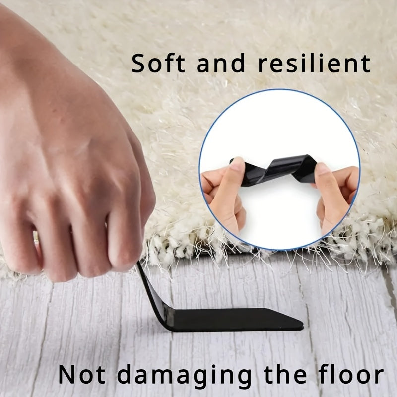 Set of 4/8/12/16 Non-Slip Carpet Grippers for Hardwood Floors Reusable Mat Holders