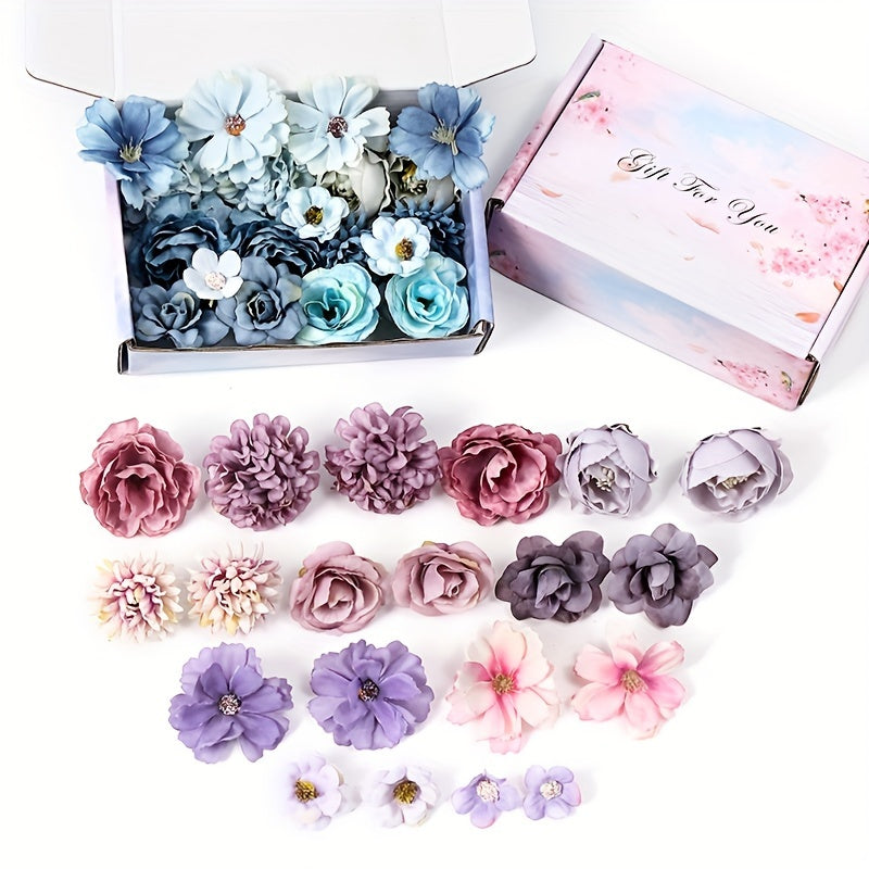 20 Pieces Silk Daisy Flowers Assorted Colors for Wedding Decor and Crafts