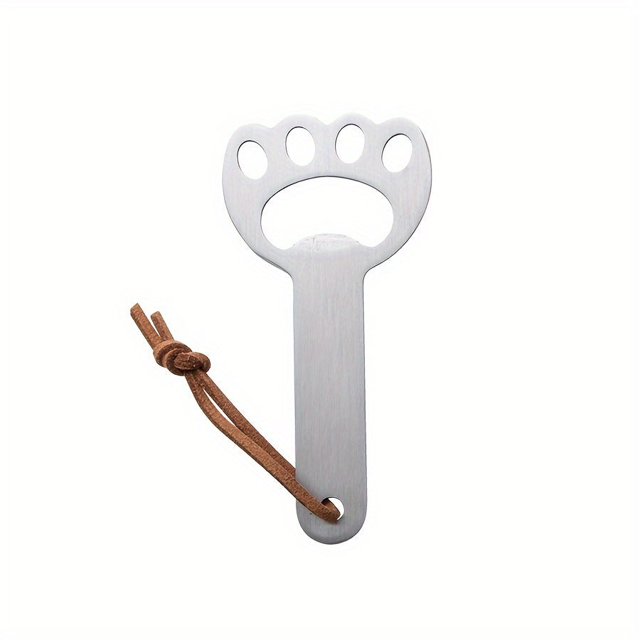 Stainless Steel Cat Claw Beer Opener with Wooden Handle