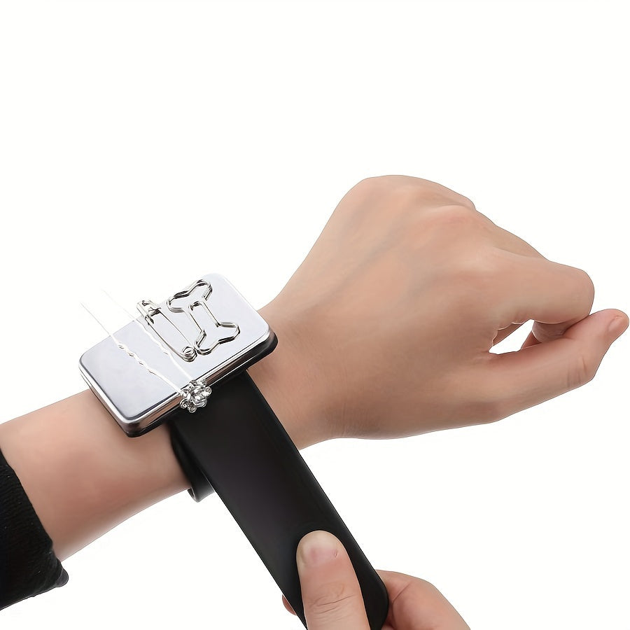 Silicone Magnetic Pin Cushion Wristband for Sewers and Hair Stylists 9.4x2.1 Inches