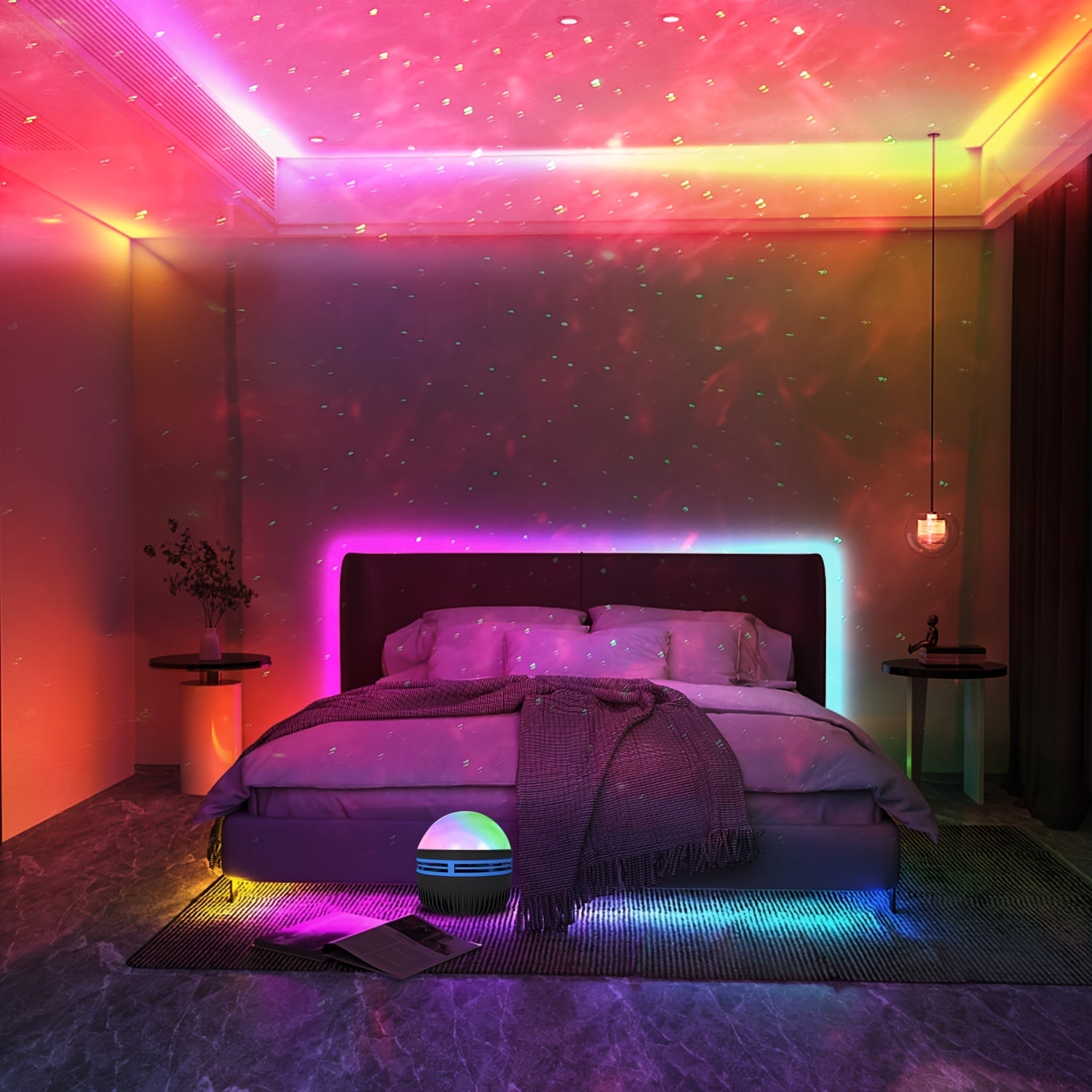 Aurora Lights Projector Night Light with Remote Control for Bedroom Office Gaming Room