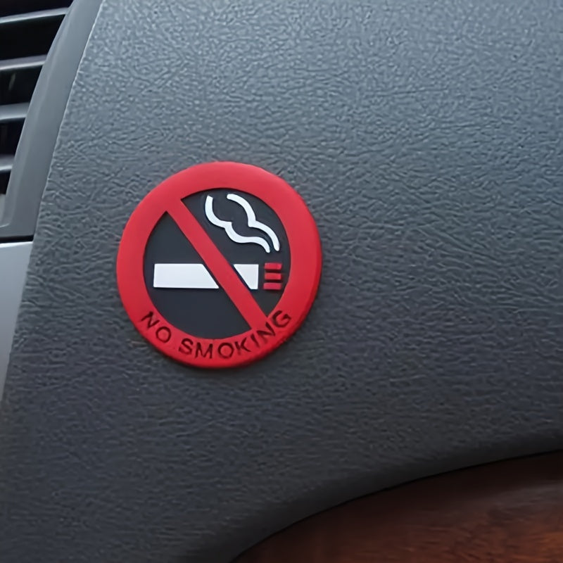Car Interior No Smoking Sign Sticker Car Smoking Ban Decoration 1 or 5 Pack