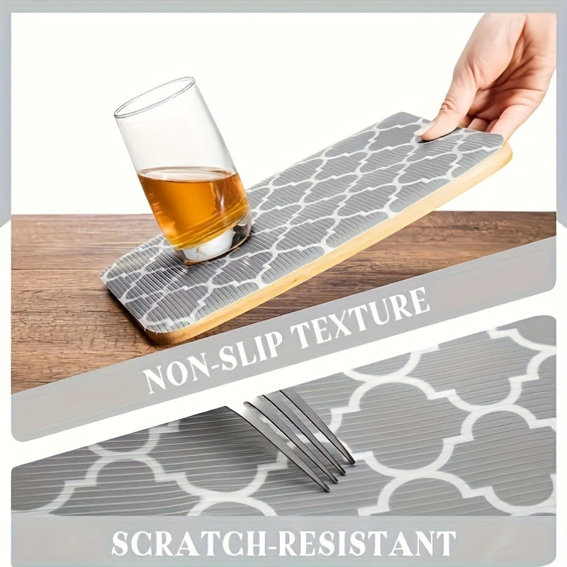 PEVA Shelf Liner Roll Non-Slip Stain-Resistant Reusable Cuttable Washable Drawer Mat for Kitchen Refrigerator Protection