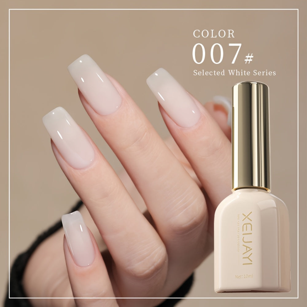 Women's Nail Polish Gel Set 8 Colors White Nude Long-lasting Durable