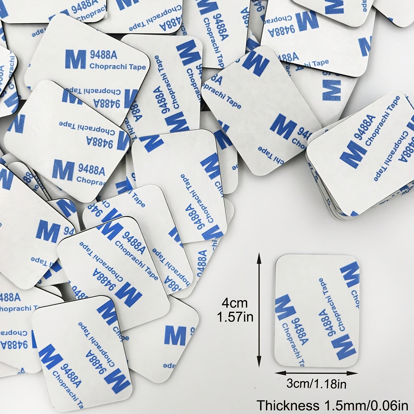 Set of 10/20/60 Heavy Duty Double-Sided Adhesive Tape Strips Black EVA Foam for Walls Floors Doors Glass