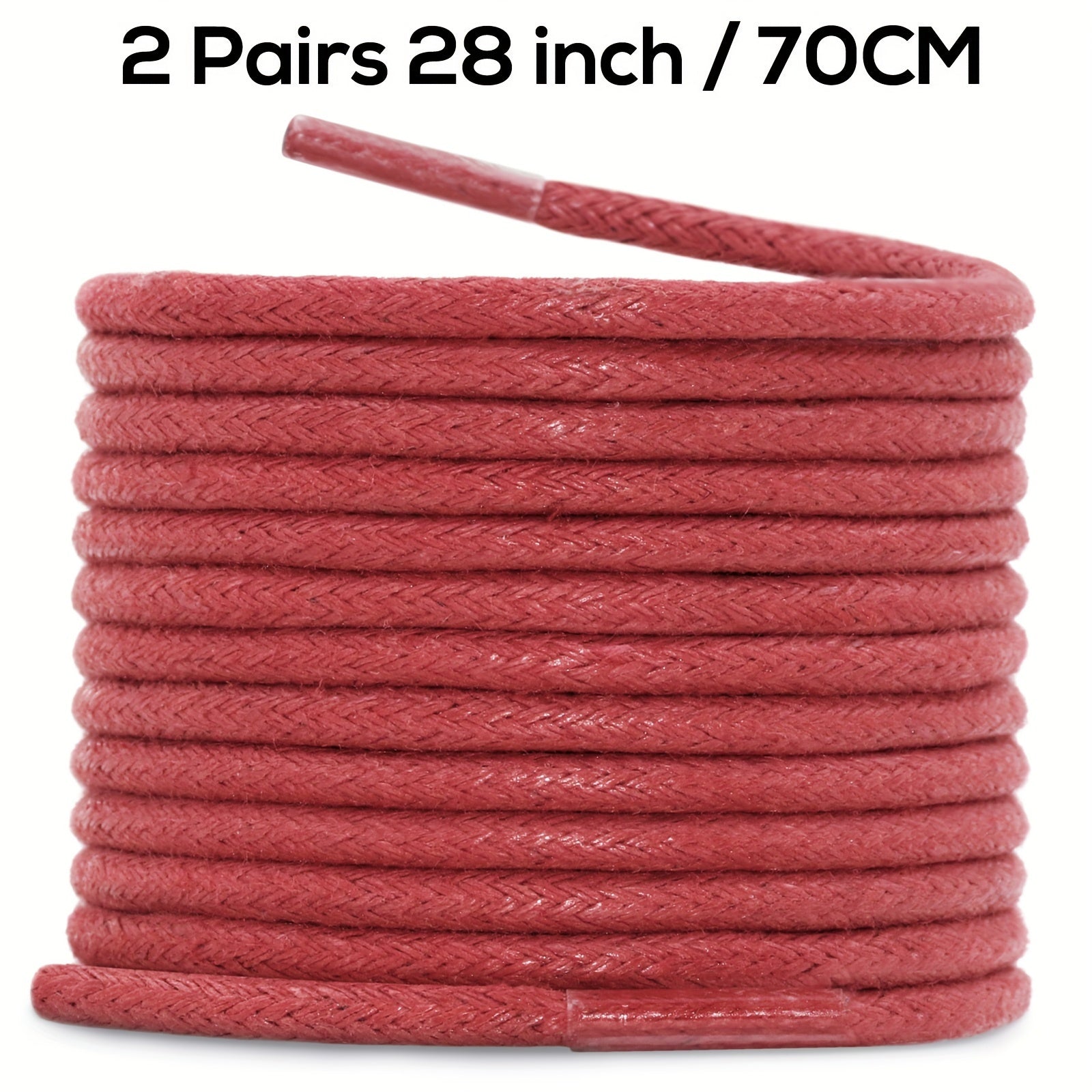 Unisex Waxed Shoelaces 0.25cm Thick Round Replacement Multi-Coloured 4 Pairs