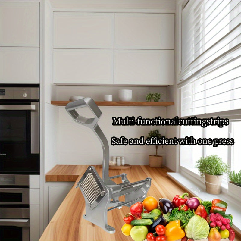 Metal Fruit and Vegetable Cutter, French Fry Slicer, Food Chopper