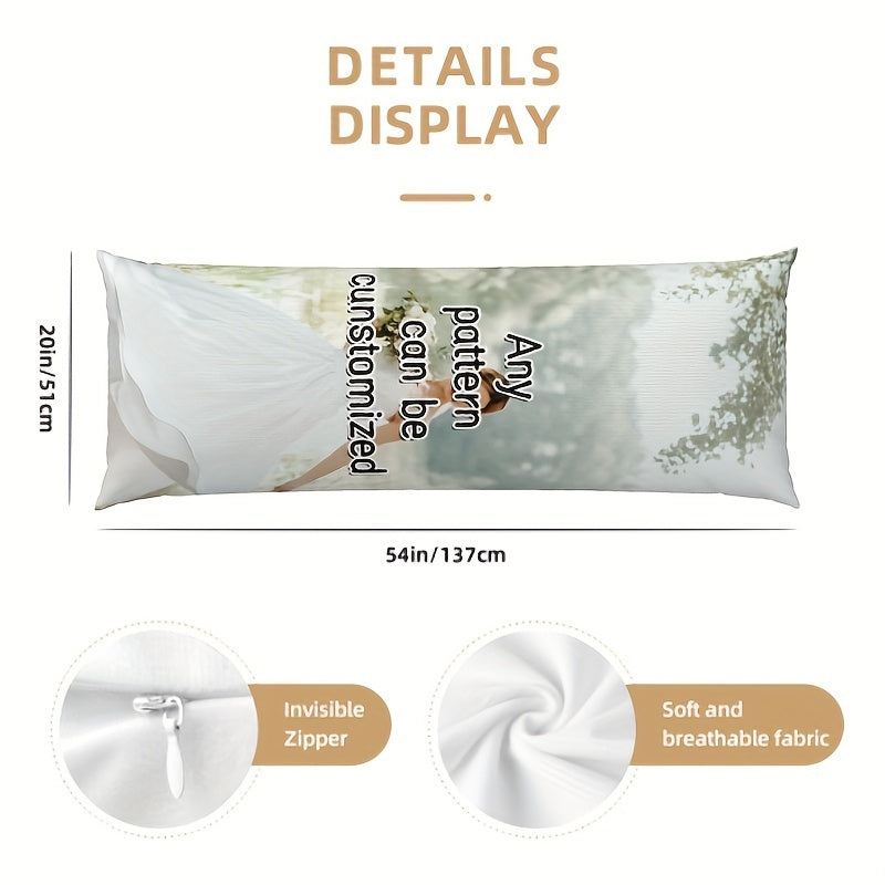 Personalized Double-Sided Photo Body Pillowcase 50.8x137.16 cm Soft Plush Gift