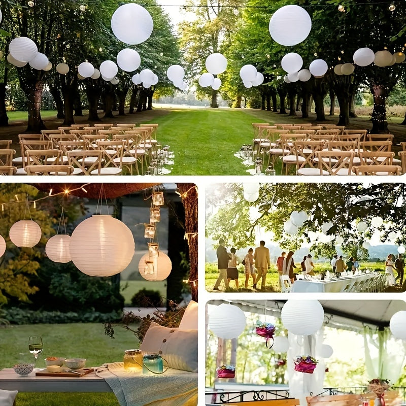 Juego de 8 farolillos de papel para bodas y fiestas 30,48cm decorativos redondos chinos japoneses