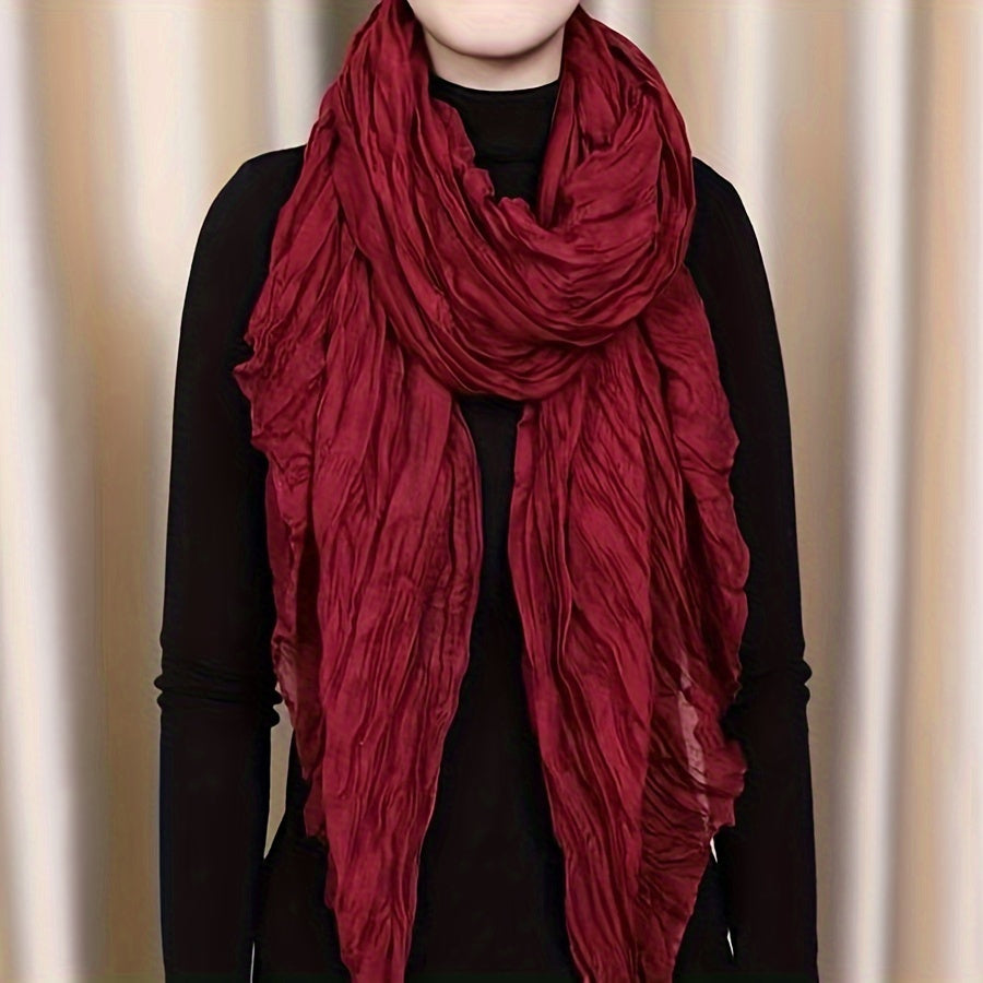 Ayollar uchun toʻliq rangli jun shalvar, qulay, katta toʻqilgan sharf, kuz-qish mavsumiga moʻljallangan, zamonaviy