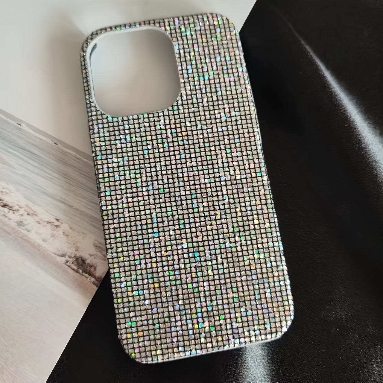 Black Glitter Anti-Drop Phone Case for iPhone Models 7-15