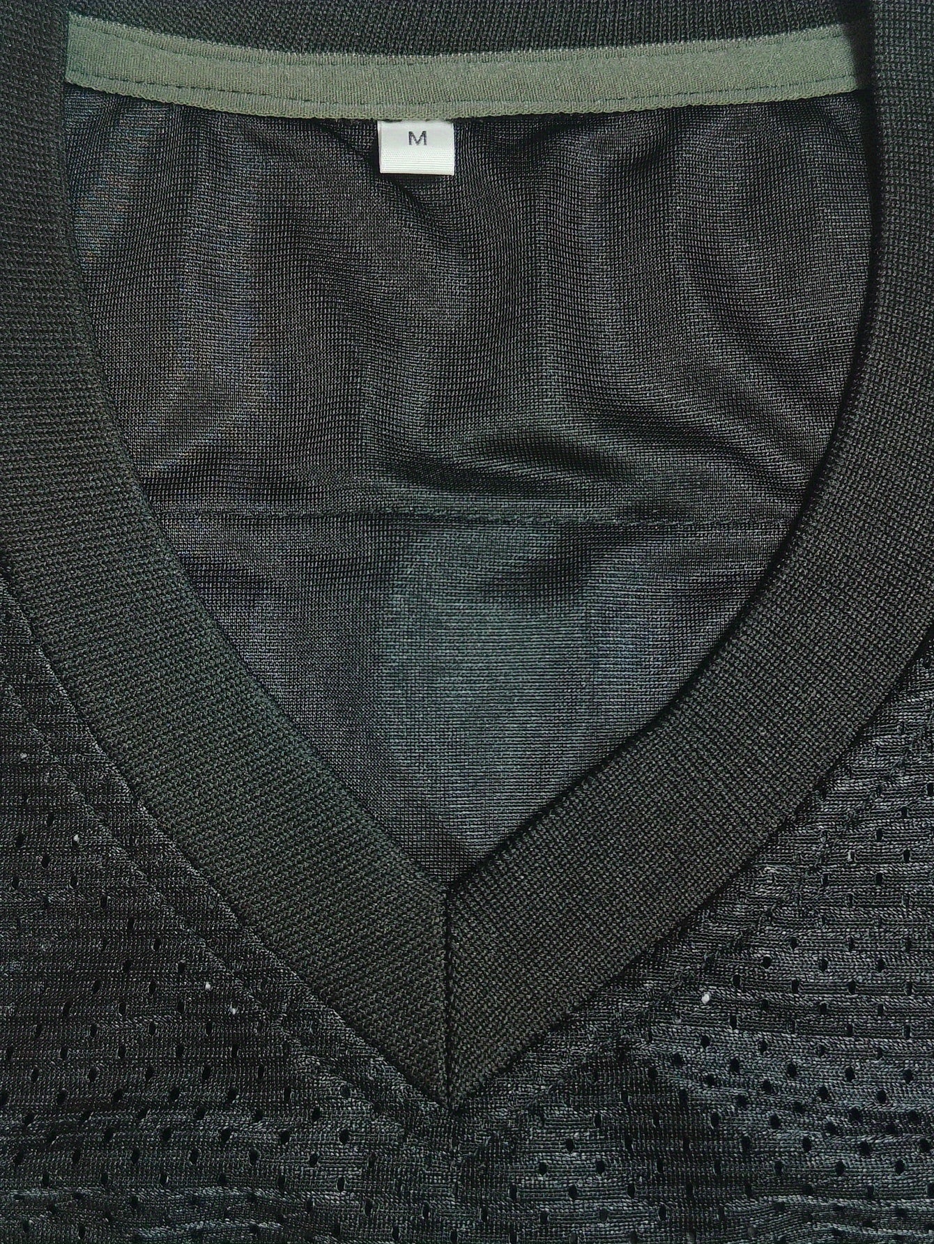 Plus Size Embroidered Football Jersey V-Neck Loose Fit Polyester for Men Women