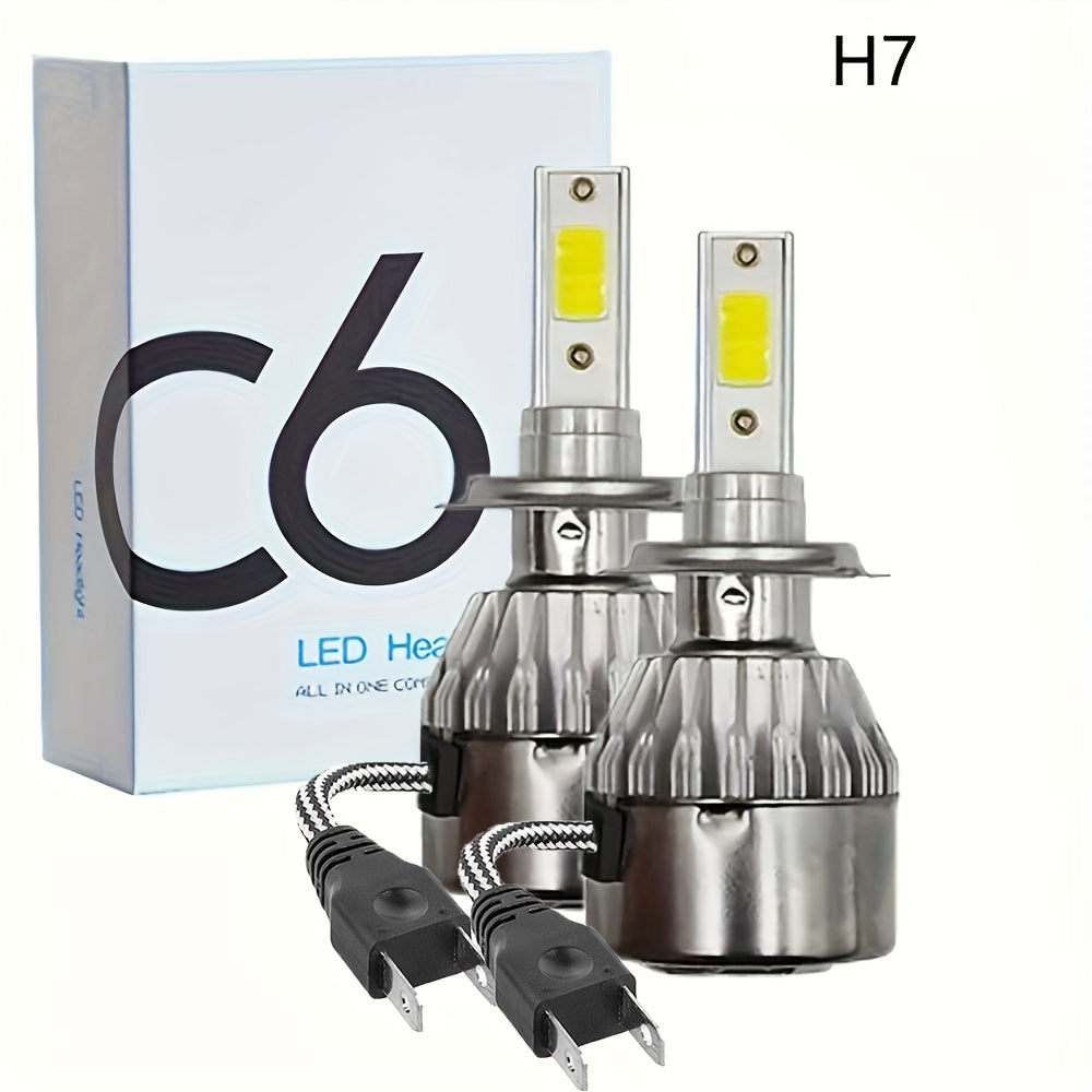 2 ta LED avtomobil faralari H7 H4 H8 H9 H11 6000K 3000 Lumen Metal