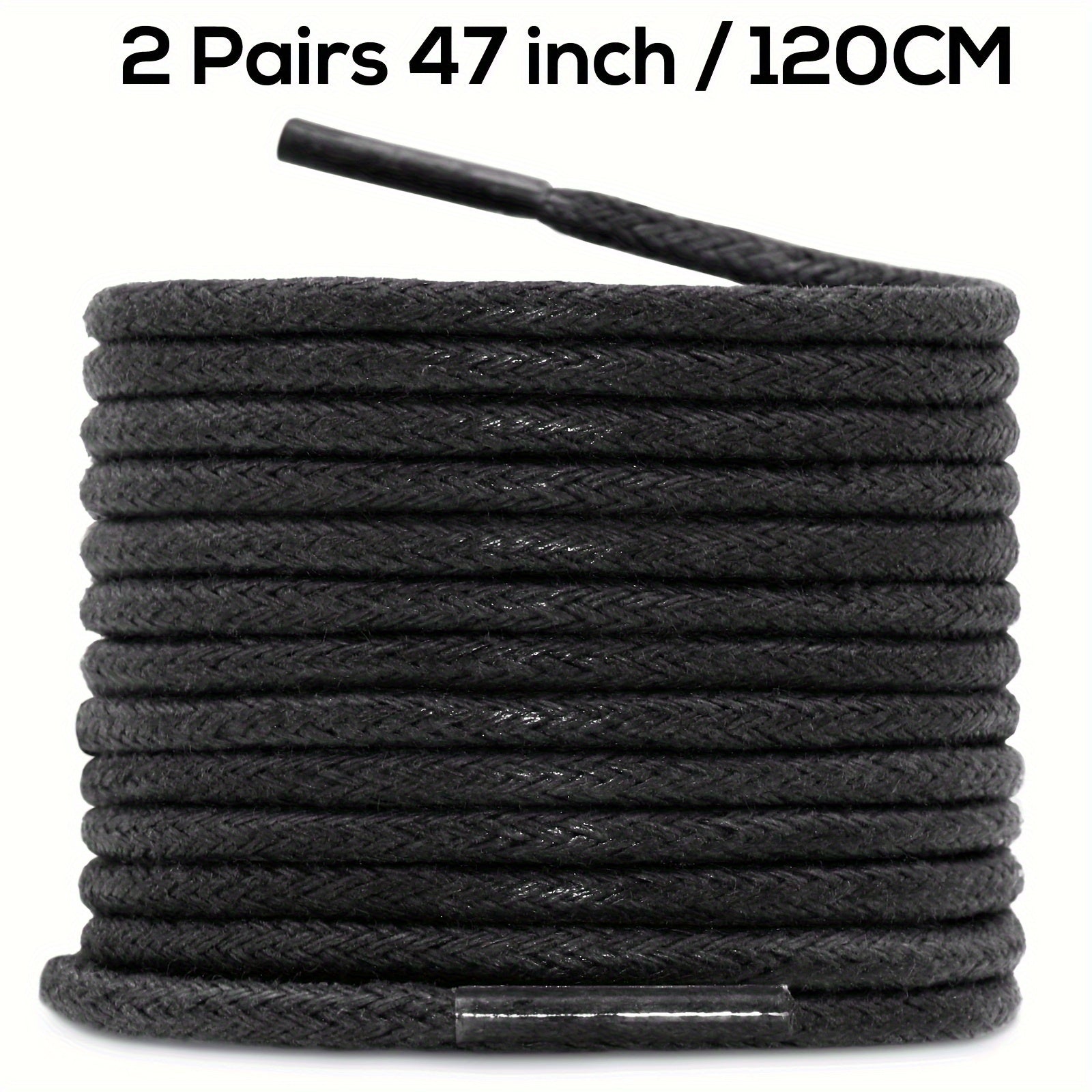 Unisex Waxed Shoelaces 0.25cm Thick Round Replacement Multi-Coloured 4 Pairs