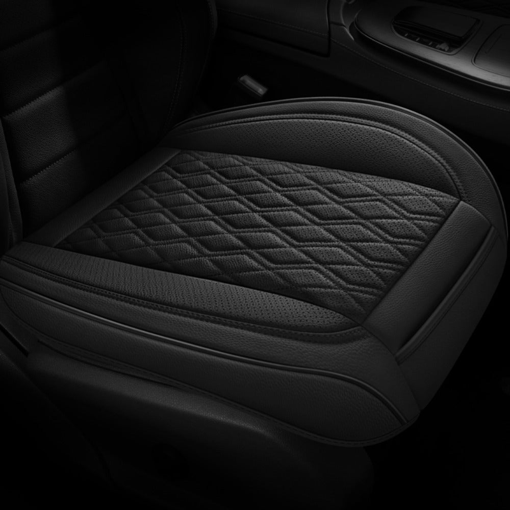 Car Seat Covers 1/2/3pcs Black Faux Leather Universal All Seasons Wear-Resistant