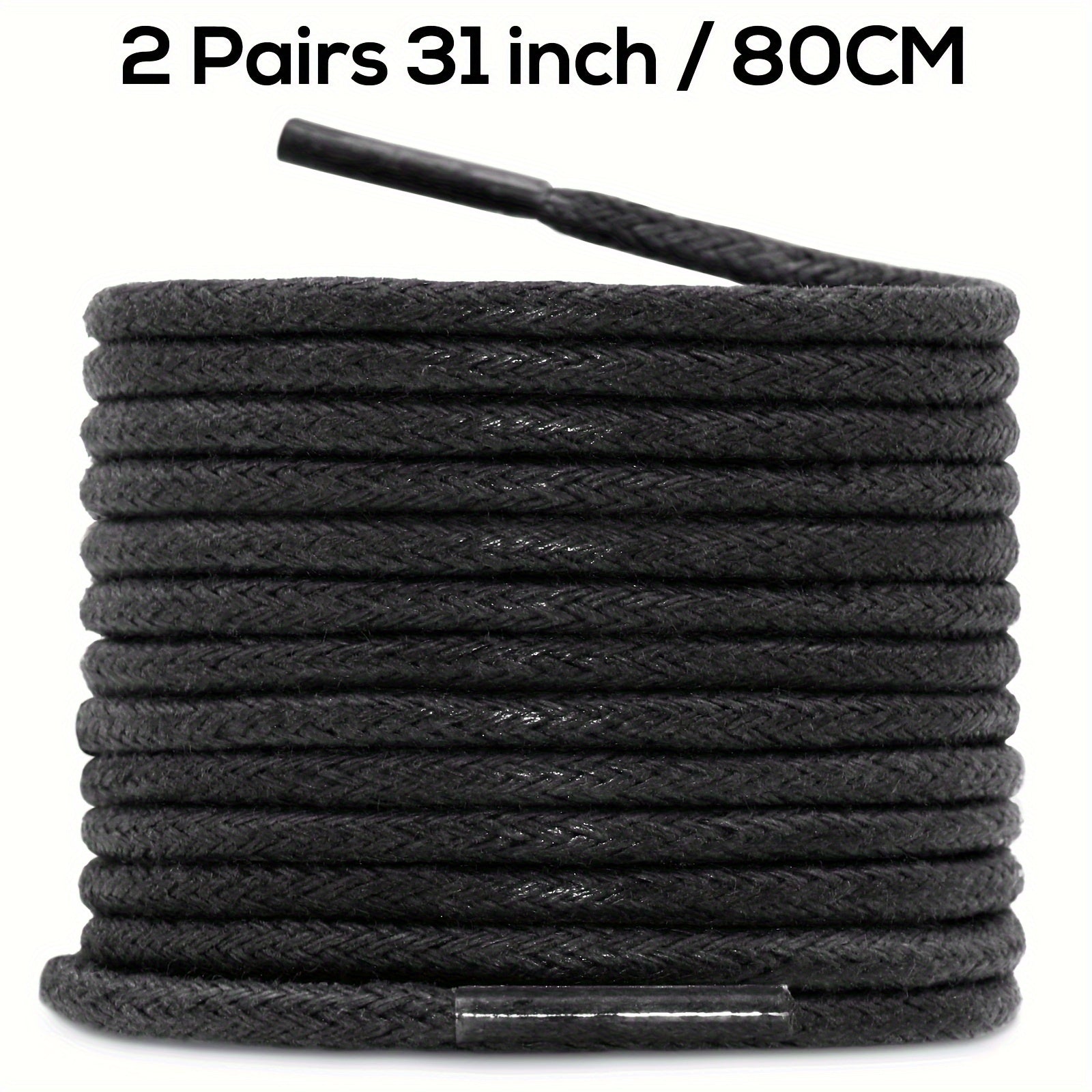 Unisex Waxed Shoelaces 0.25cm Thick Round Replacement Multi-Coloured 4 Pairs