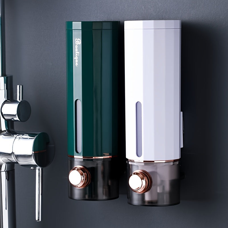 Wall-Mounted Plastic Soap Dispenser for Bathroom Hand Sanitizer and Shampoo