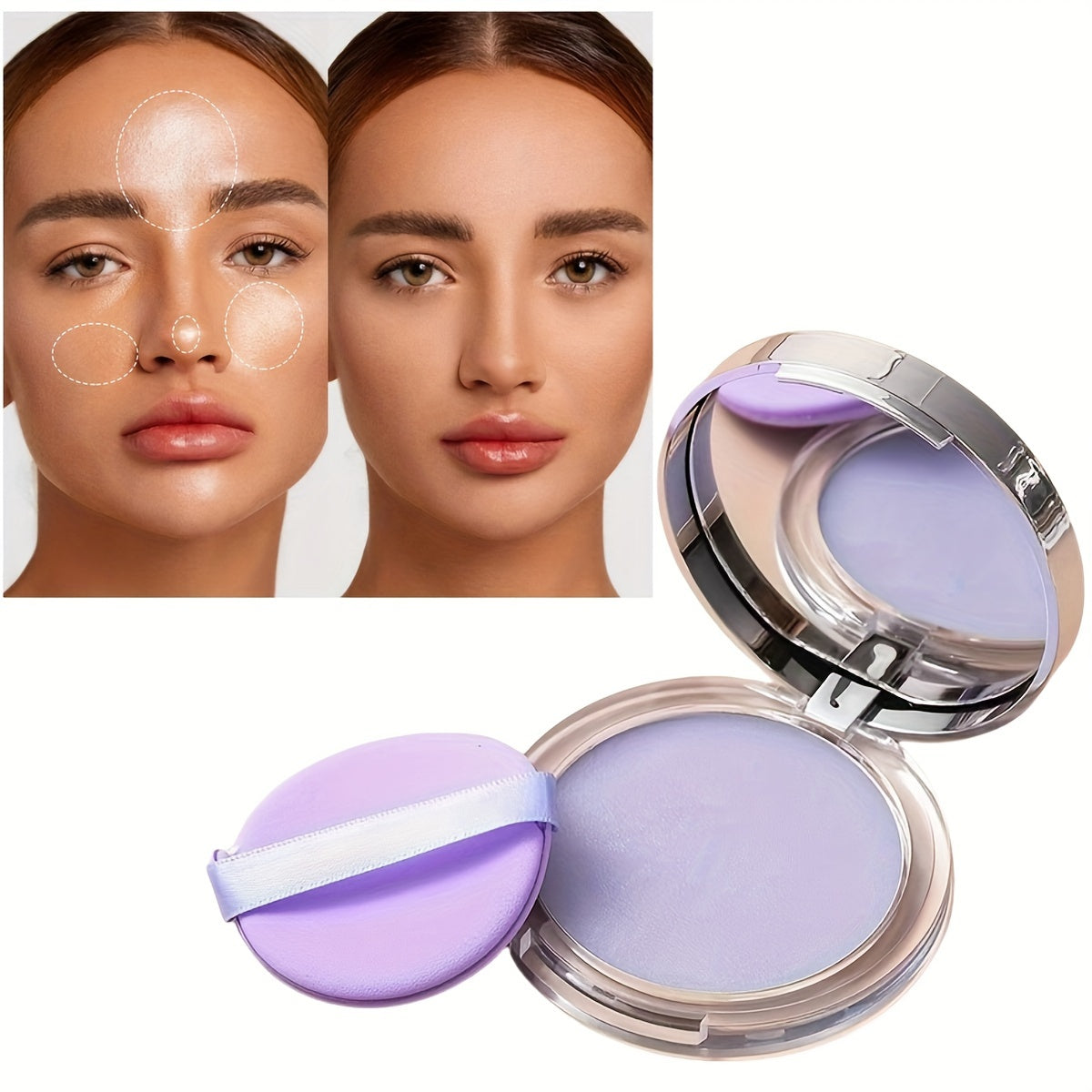 Colorless Oil-Control Setting Powder for Long-Lasting Waterproof Matte Makeup