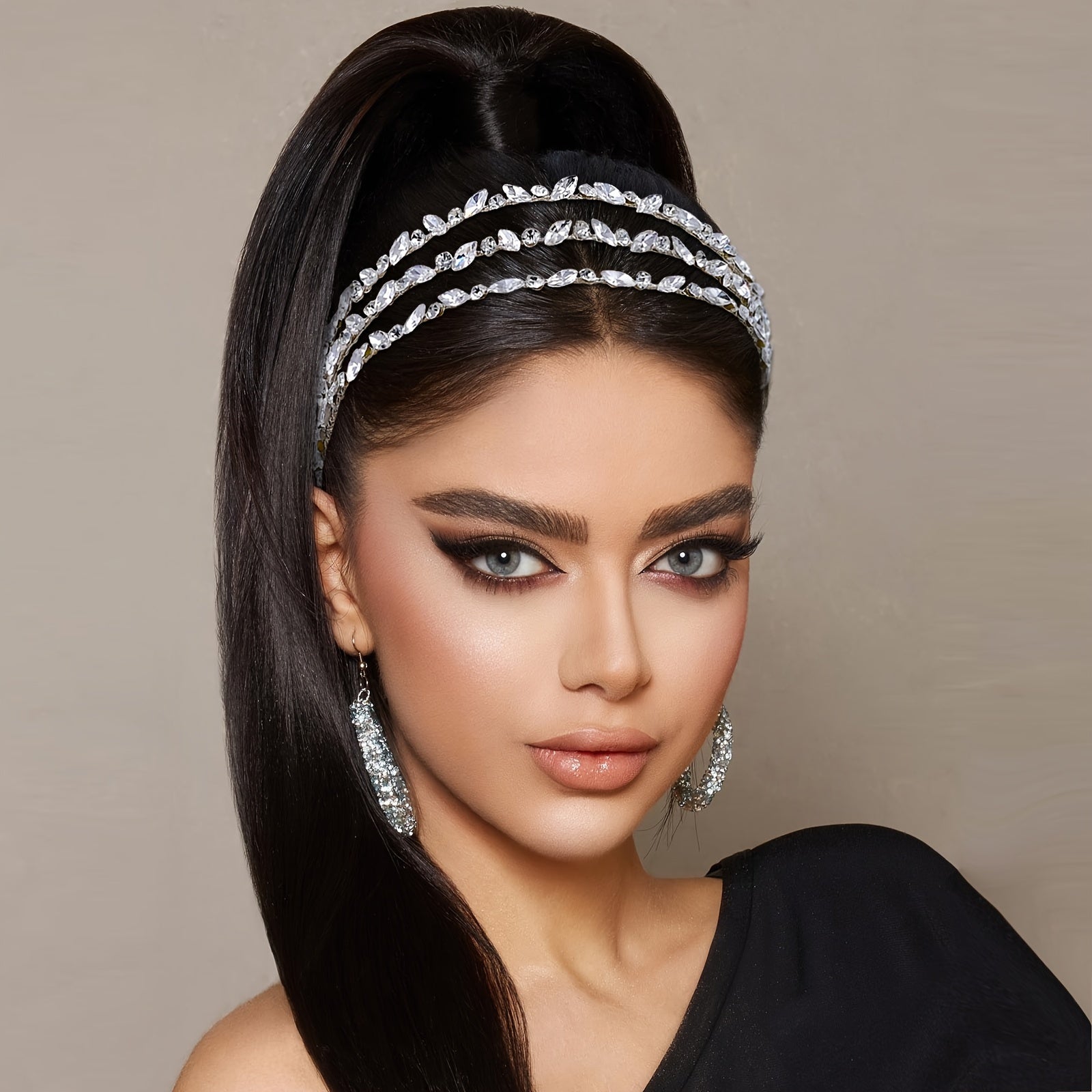 Vintage ilhomlantirilgan to'y boshbog'i, rhinestones bilan bezatilgan, zamonaviy to'y soch aksessuari