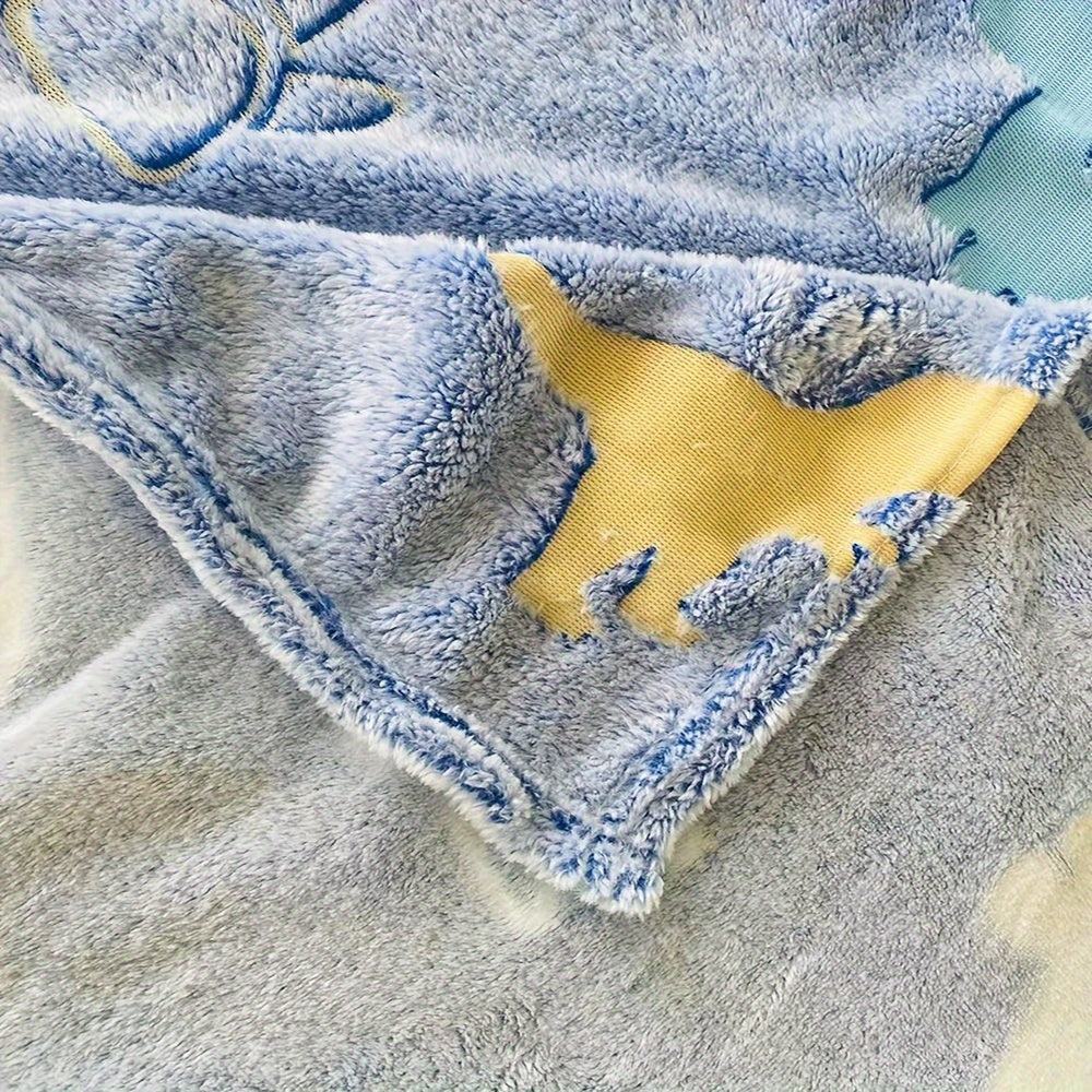 Soft and Cozy Glow in the Dark Dinosaur Plush Throw Blanket for Bed Sofa Office