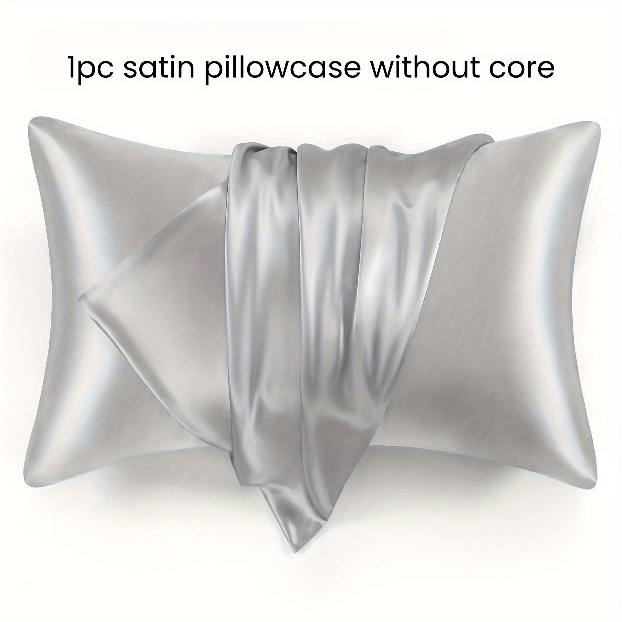 Silky Satin Pillowcase Solid Color Envelope Closure for Skin Hair Sleep