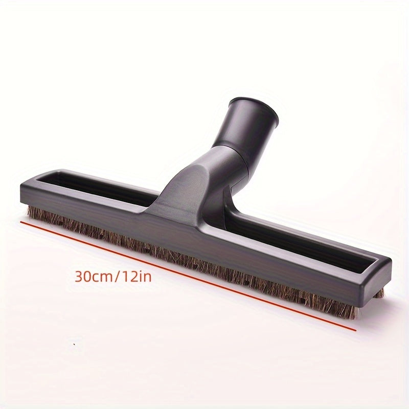 Black Vacuum Cleaner Attachment with Soft Bristles, 360° Rotating Dust Brush