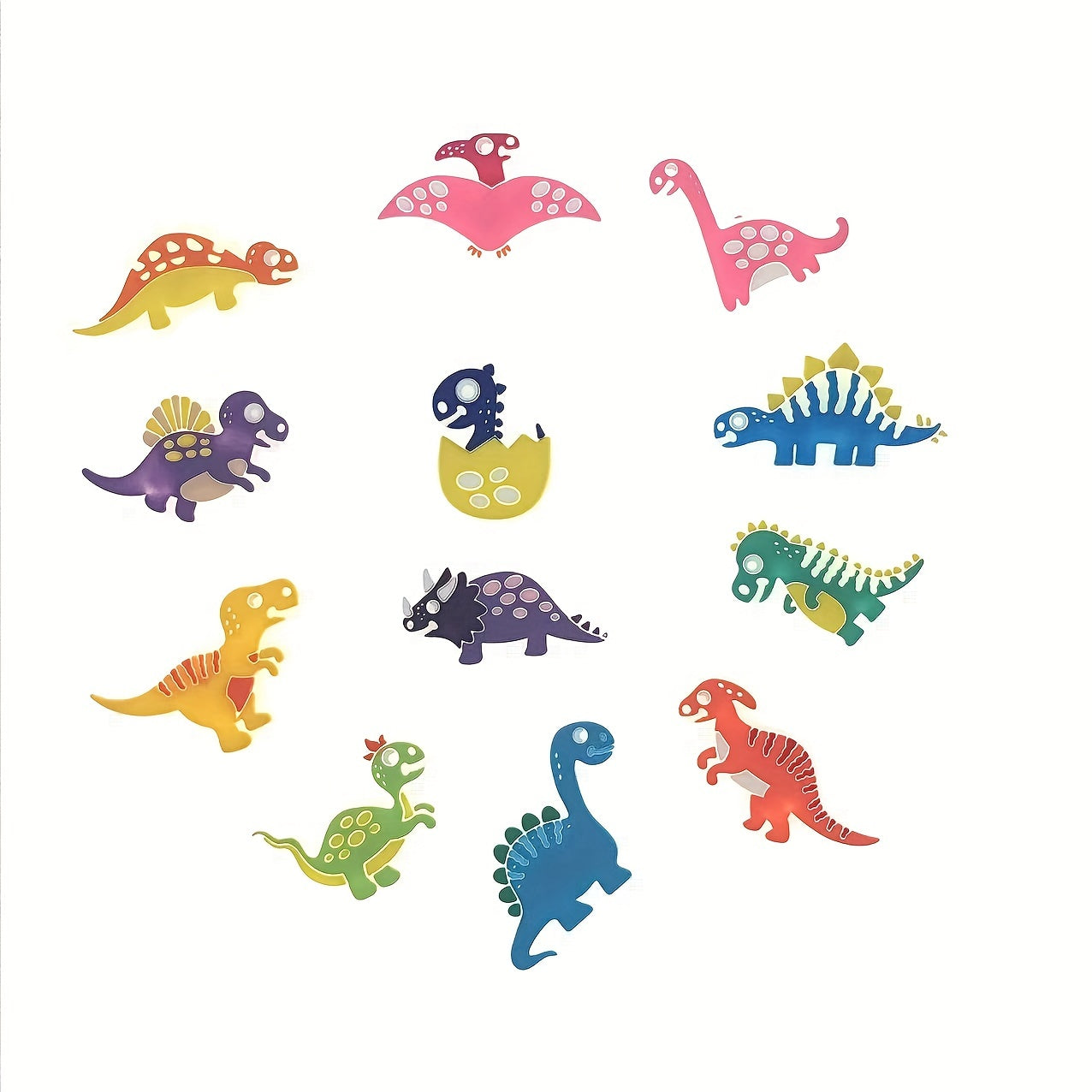 12 шт. украшений для обуви динозавров для мальчиков PVC светящиеся украшения для сабо и сандалий