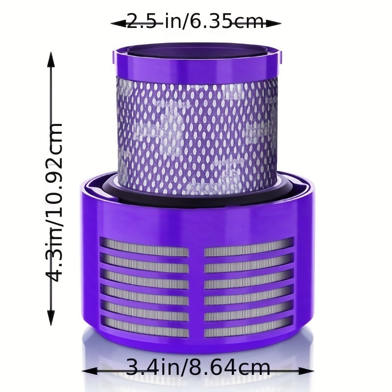 Replacement Vacuum Filter for V10 Series with Cleaning Brush Compatible with Cyclone Absolute Animal Total Clean