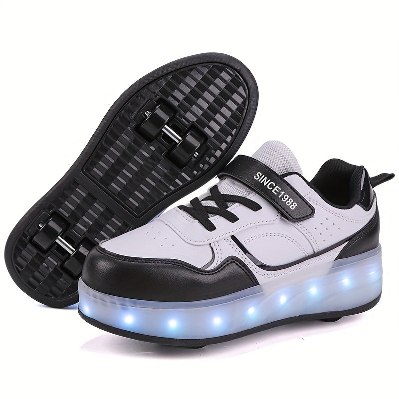 Kids Roller Skates for Girls and Boys with Flashing Lights, All-Season Casual