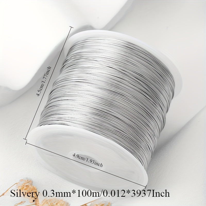 Copper Jewelry Wire 100M Soft for DIY Hair Accessories Bead Stringing and Styling