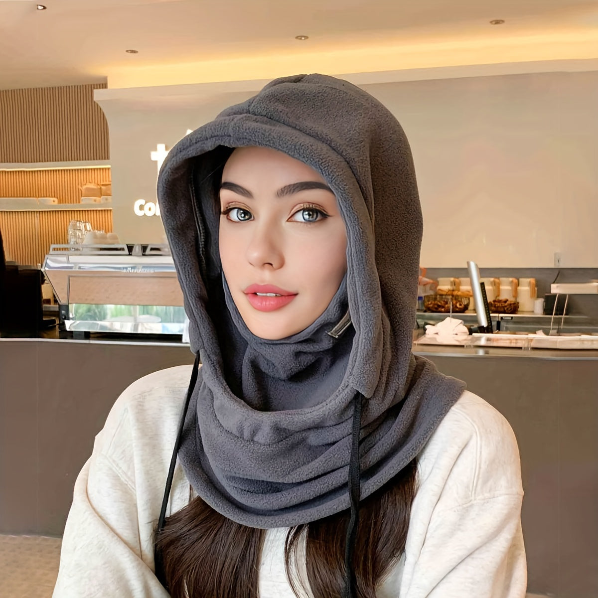 Unisex Mustaqil Rangli Qishki Qor Maskasi, Tortishli Bo'yin Gaiteri, Shamolga Qarshi va Sovuq Havoda Issiq, Velosiped Minish va Tashqi Faoliyatlar Uchun Mukammal