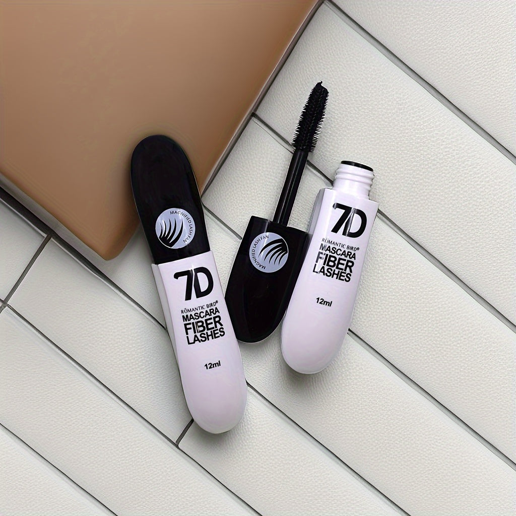 7D Волоконная тушь для ресниц Водостойкая Объемная Удлиняющая для всех типов кожи Черная