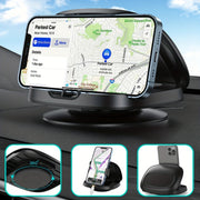 Universal Car Phone Mount Rotating 360°, Adjustable Holder for iPhone and Android